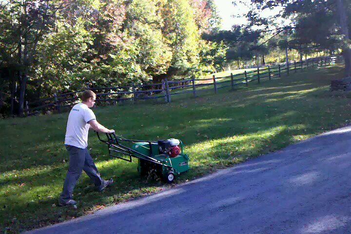 Aerating your lawn in the fall is a great way to prepare for next spring.