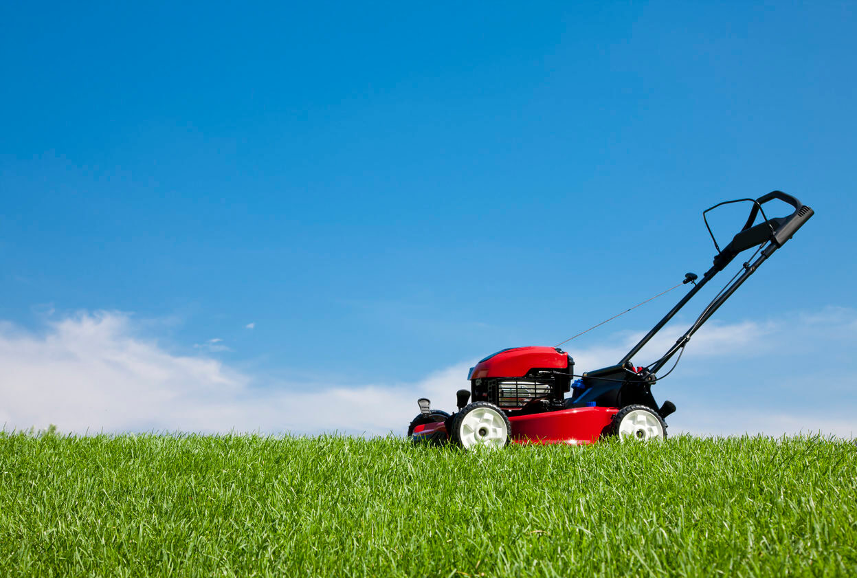 Mowing Grass Logo